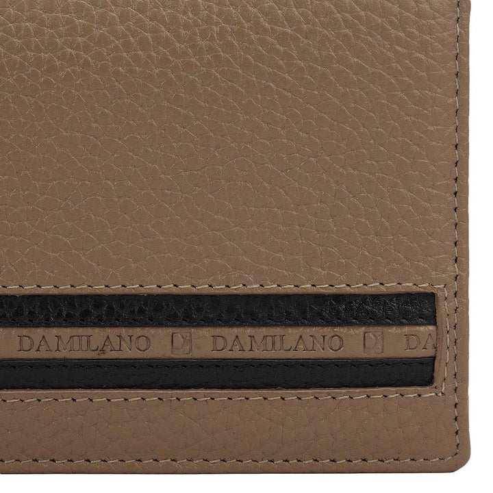 Greyish Taupe Bifold Leather Mens Wallet