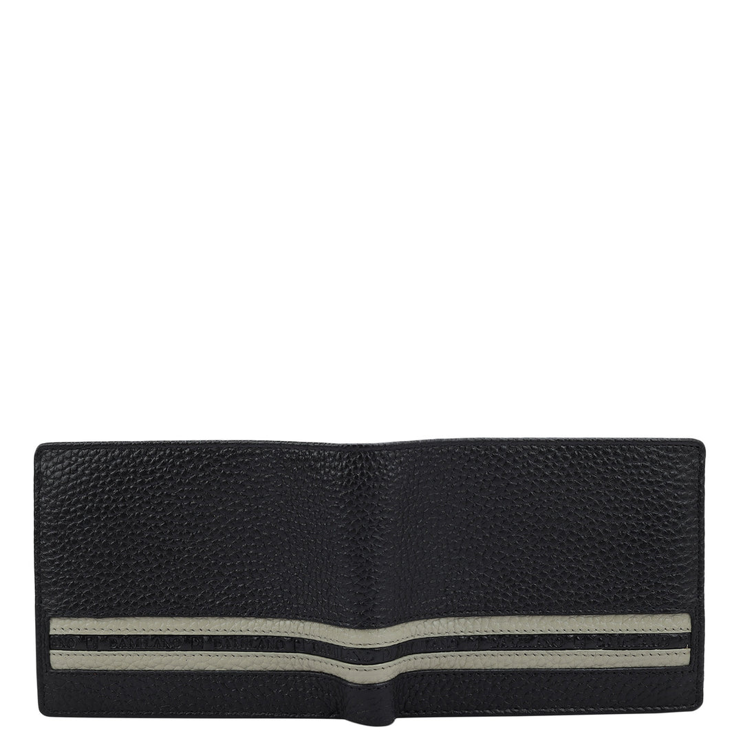 Wax Leather Mens Wallet - Black