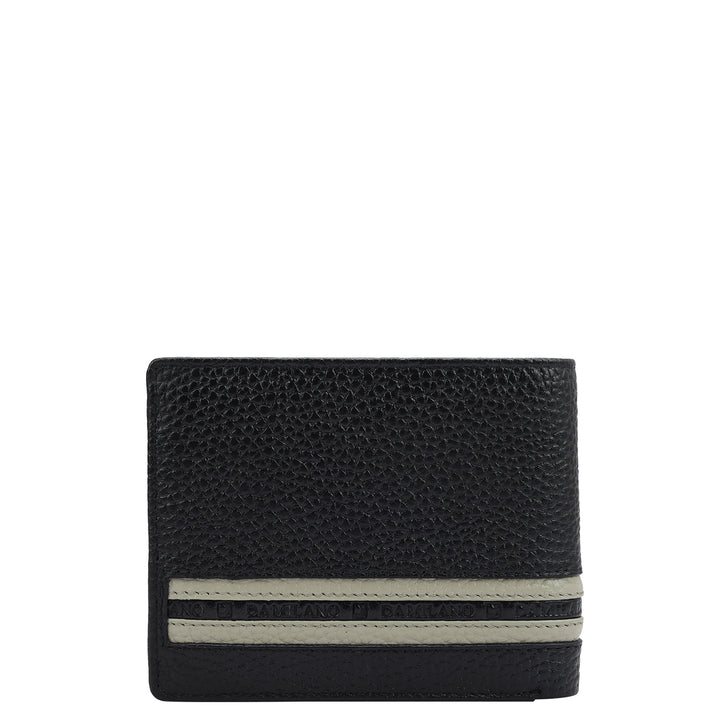 Wax Leather Mens Wallet - Black