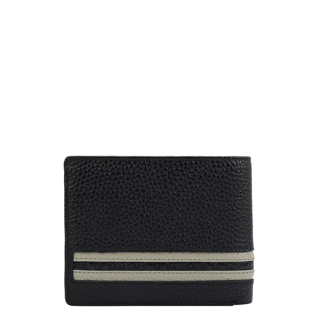 Wax Leather Mens Wallet - Black