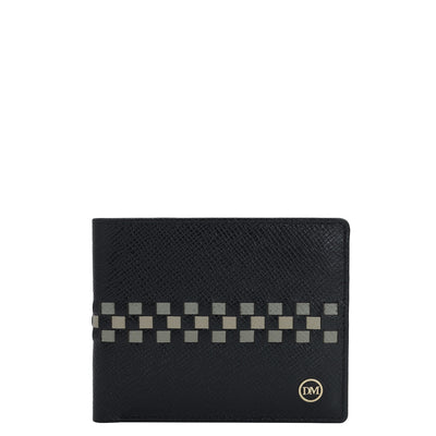 Black Bifold Leather Mens Wallet