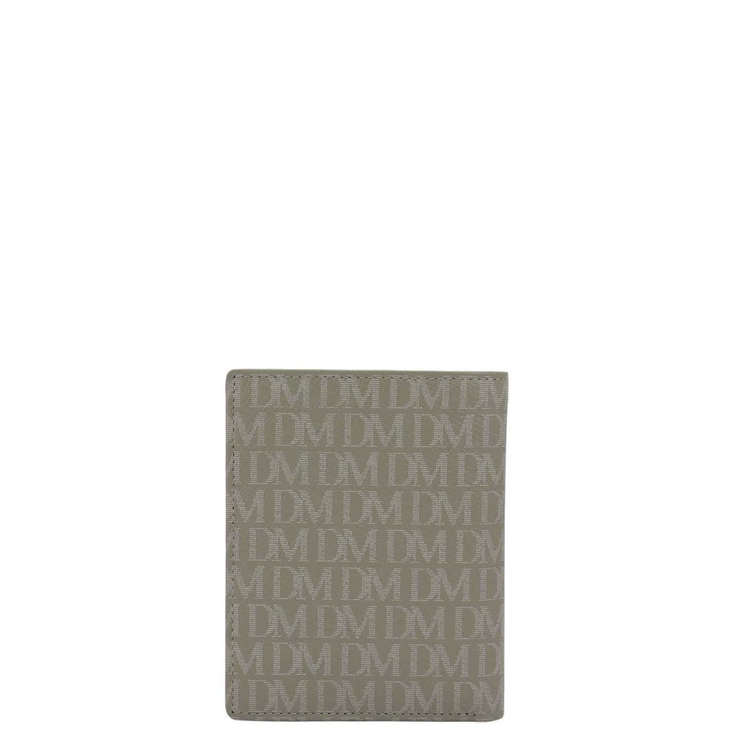 Stone Grey Bifold Leather Mens Wallet