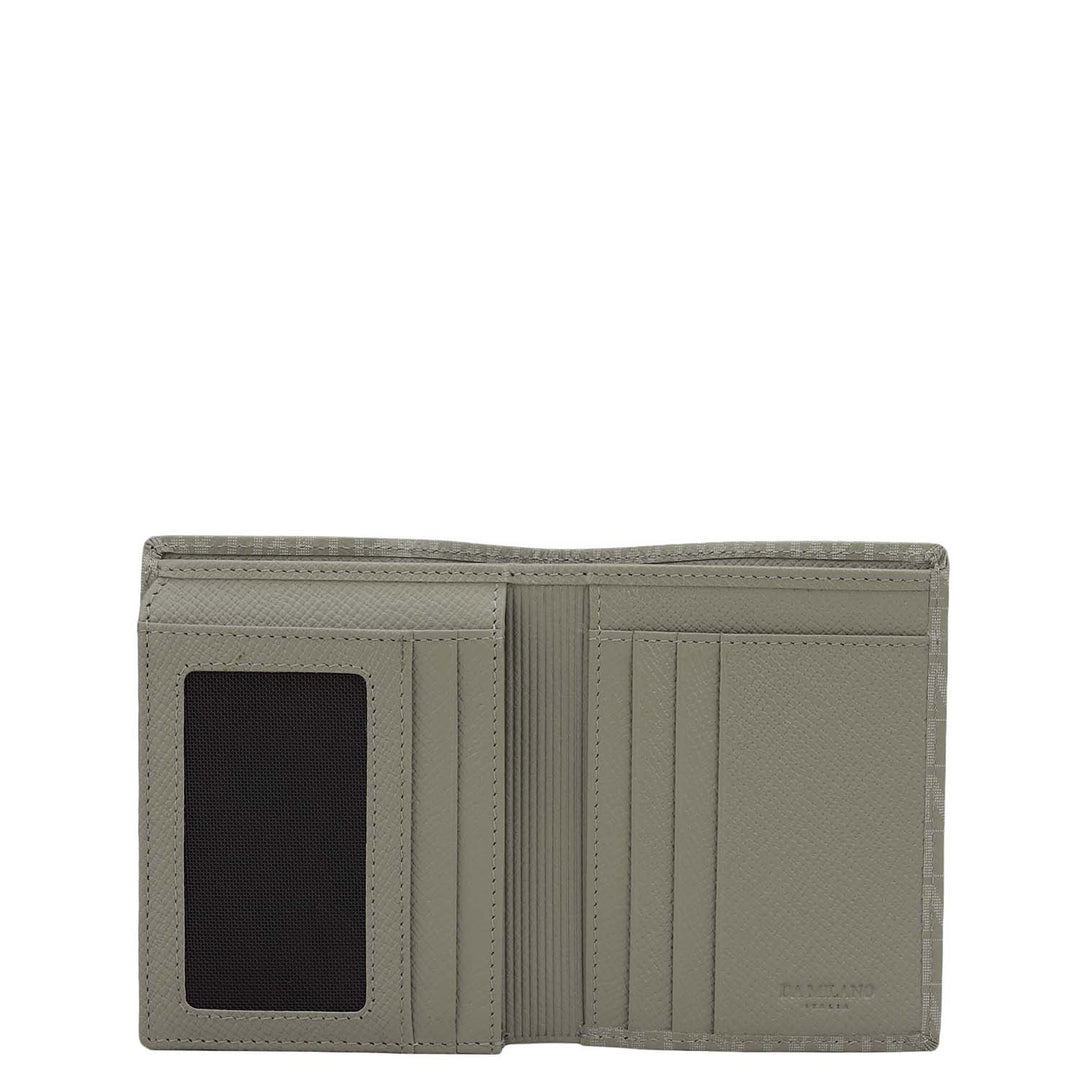Stone Grey Bifold Leather Mens Wallet