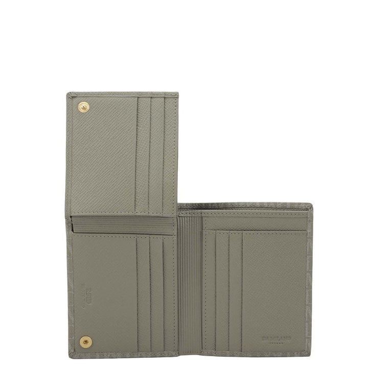 Stone Grey Bifold Leather Mens Wallet