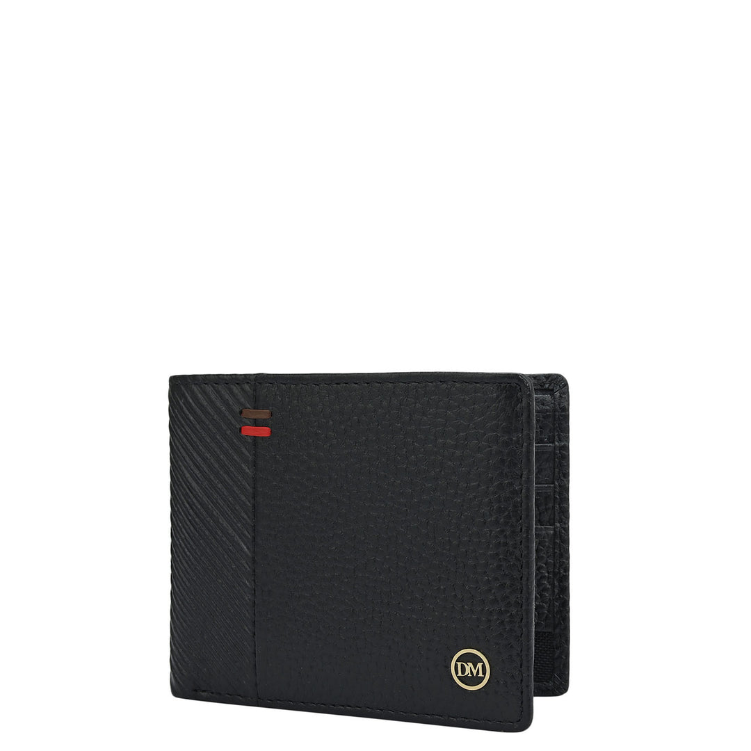 Black Bifold Leather Mens Wallet