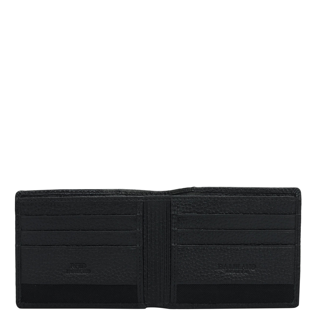 Black Bifold Leather Mens Wallet