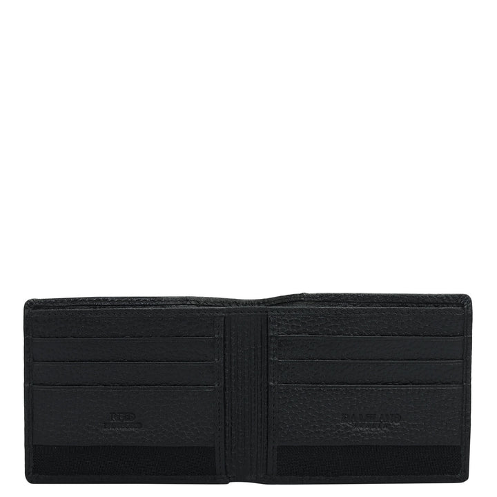 Black Bifold Leather Mens Wallet