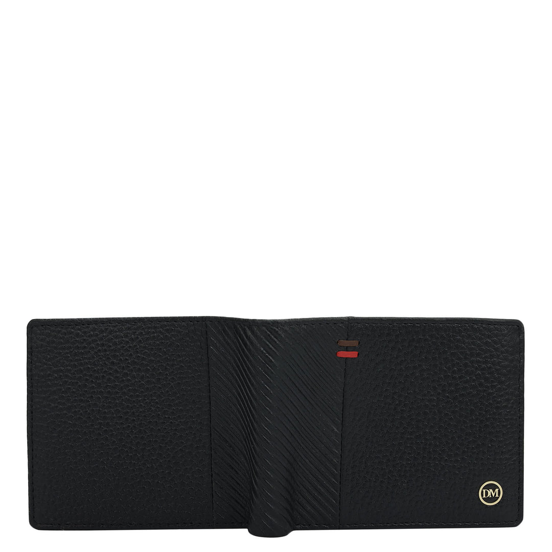 Black Bifold Leather Mens Wallet