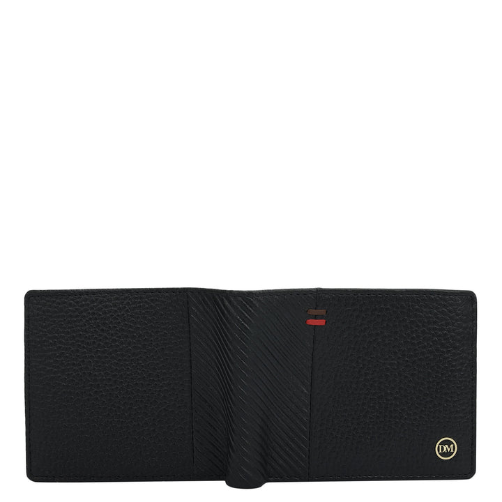 Black Bifold Leather Mens Wallet