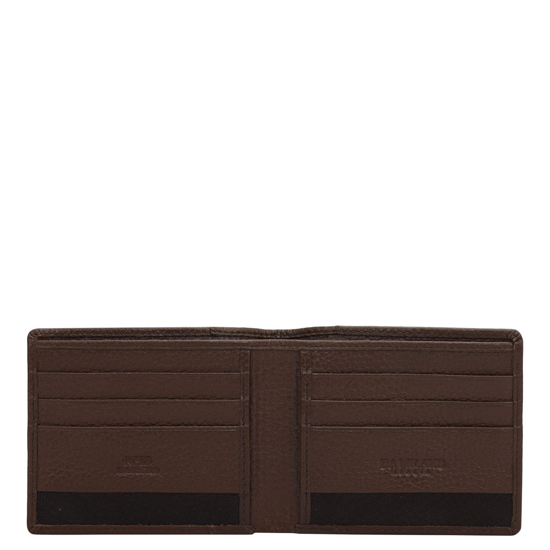 Espresso Bifold Leather Mens Wallet