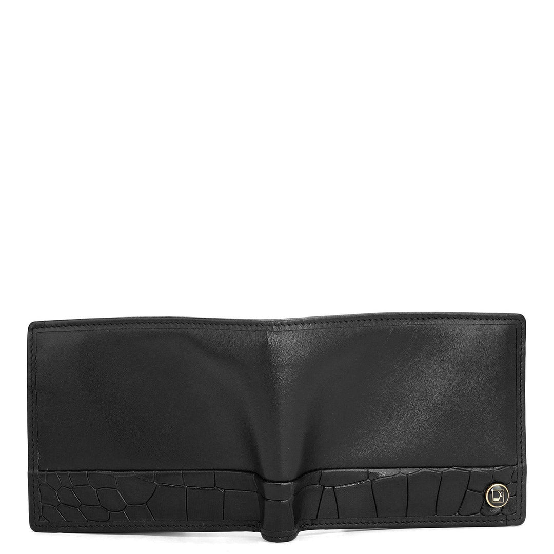 Black Bifold Leather Mens Wallet