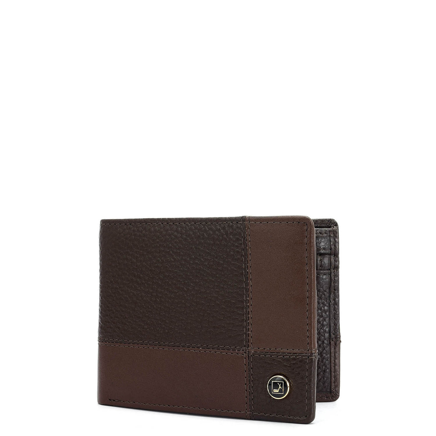 Wax Plain Leather Mens Wallet - Chocolate