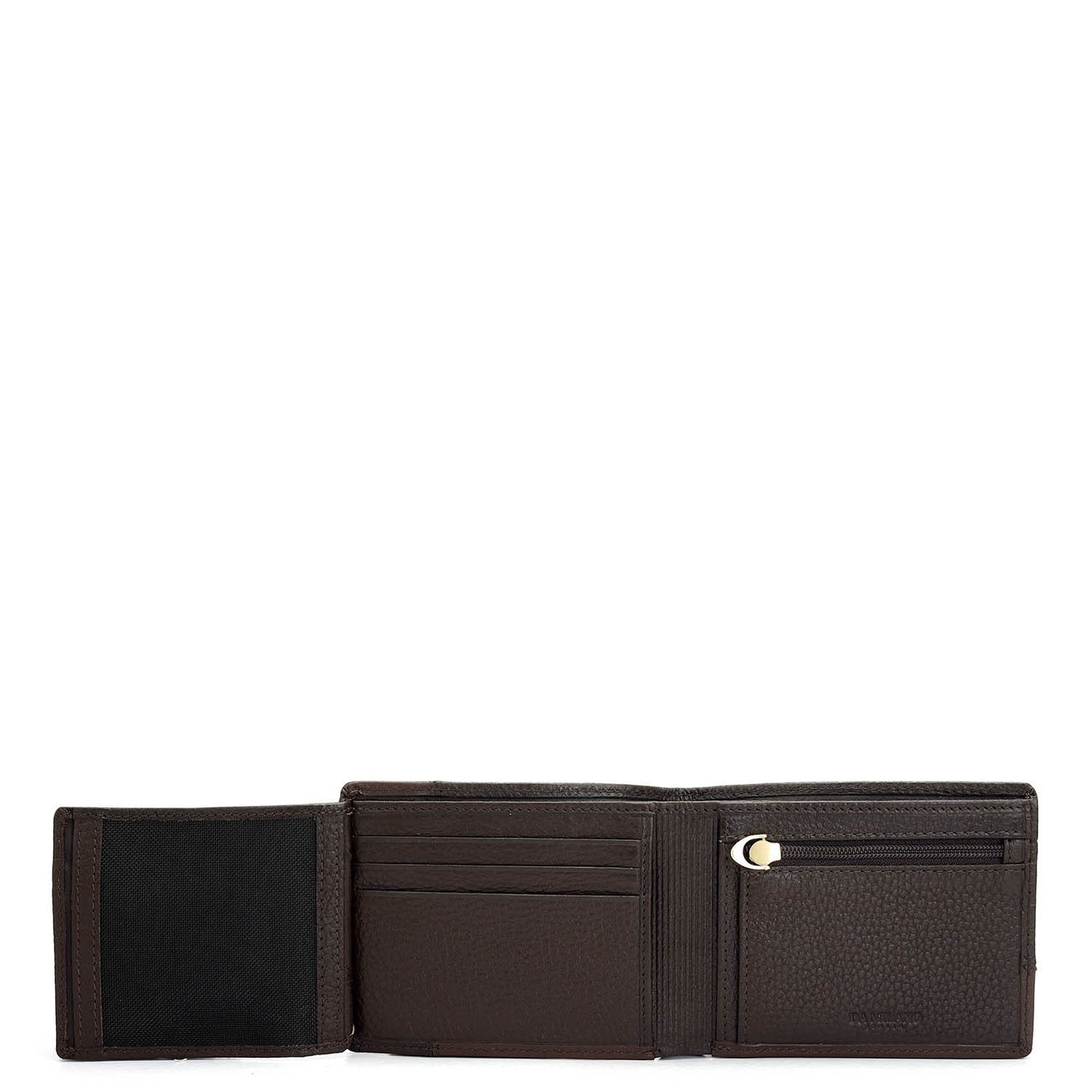 Wax Plain Leather Mens Wallet - Chocolate