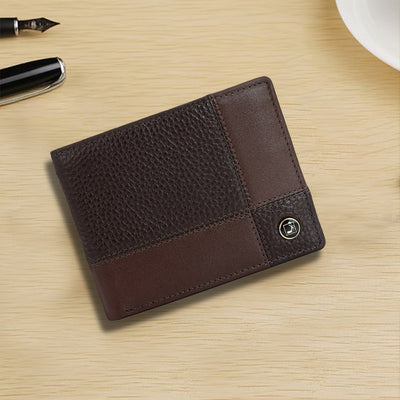 Wax Plain Leather Mens Wallet - Chocolate