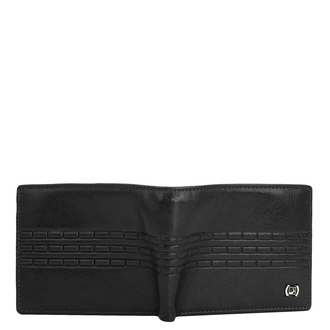 Black Bifold Leather Mens Wallet