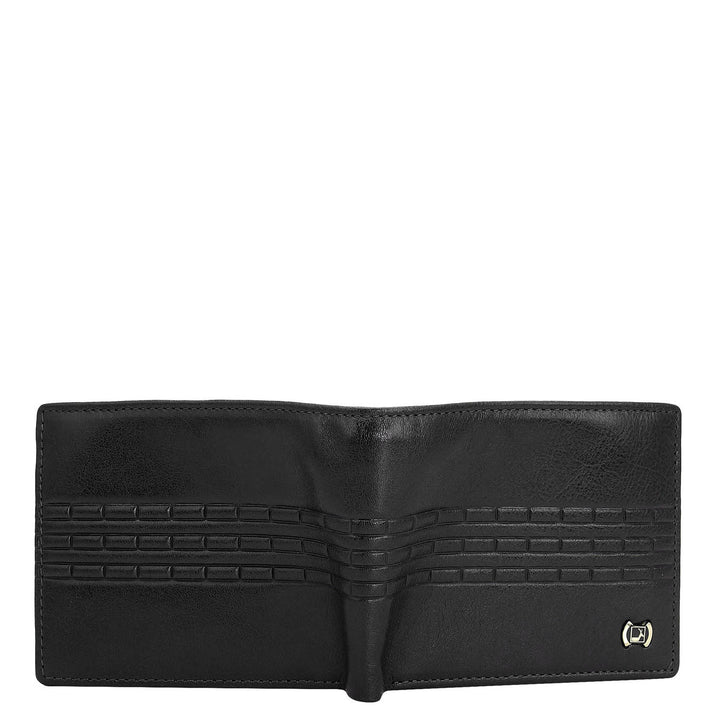 Black Bifold Leather Mens Wallet