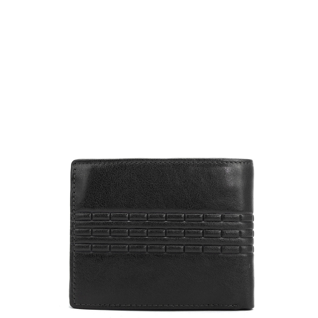 Black Bifold Leather Mens Wallet