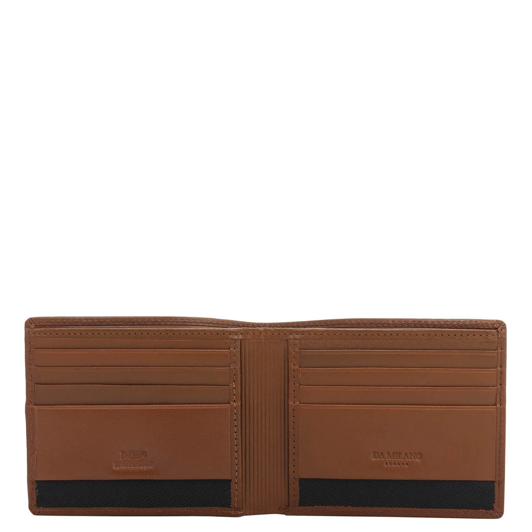 Cognac Bifold Leather Mens Wallet