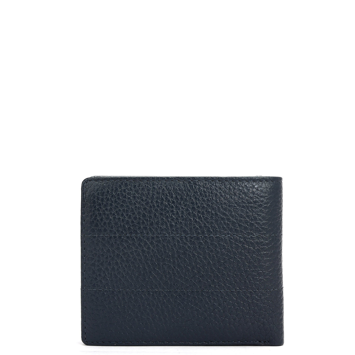 Wax Stripe Leather Mens Wallet - Navy