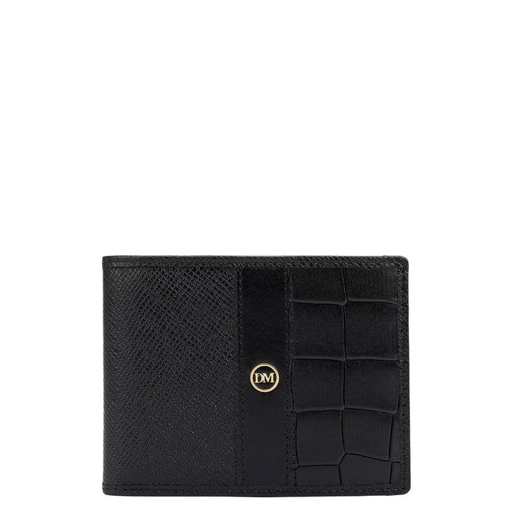 Black Bifold Leather Mens Wallet