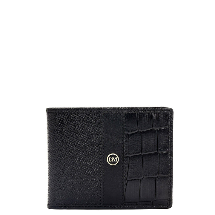 Black Bifold Leather Mens Wallet