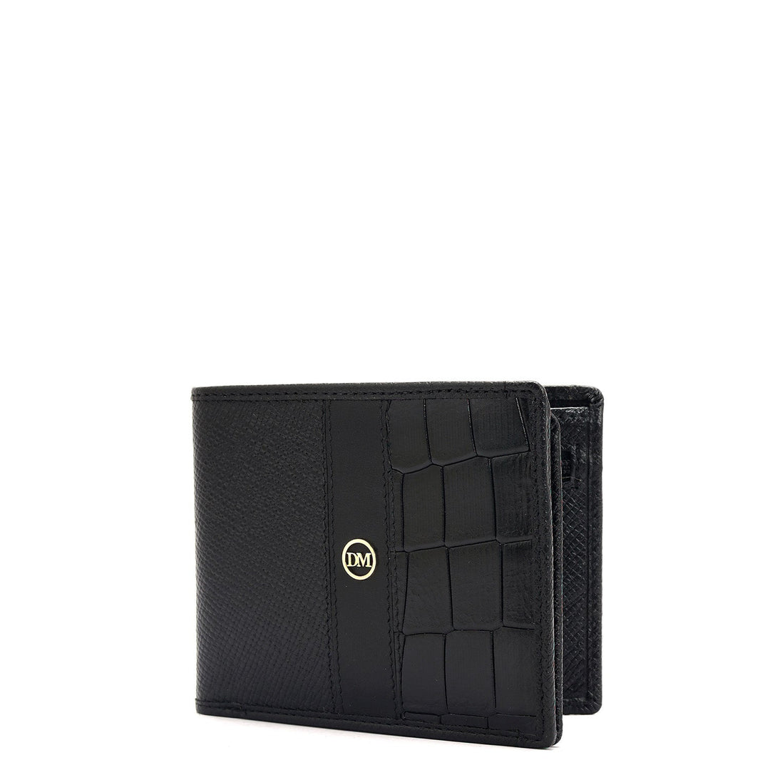 Black Bifold Leather Mens Wallet