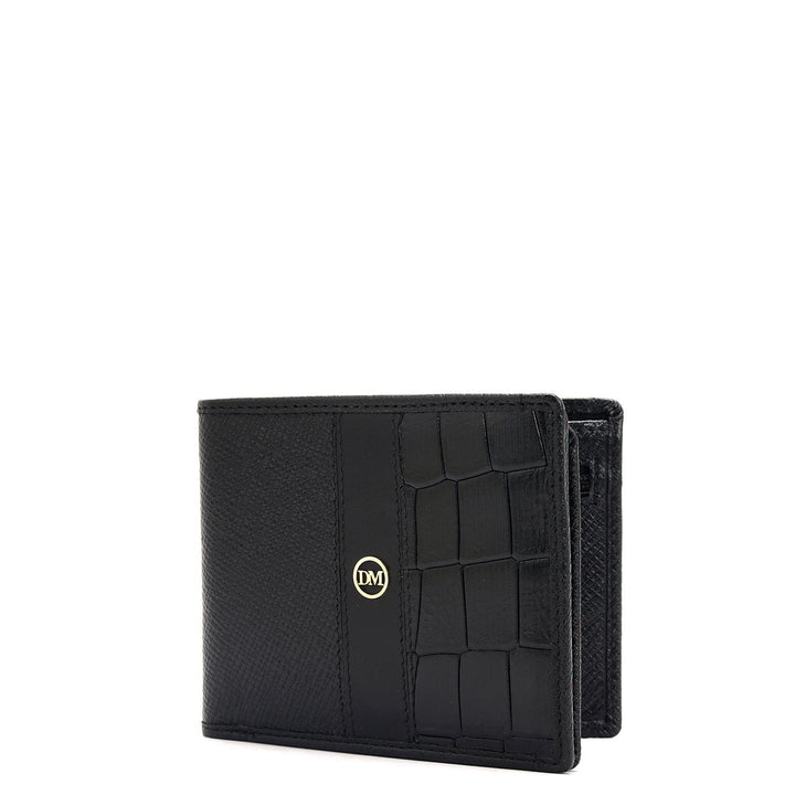 Black Bifold Leather Mens Wallet