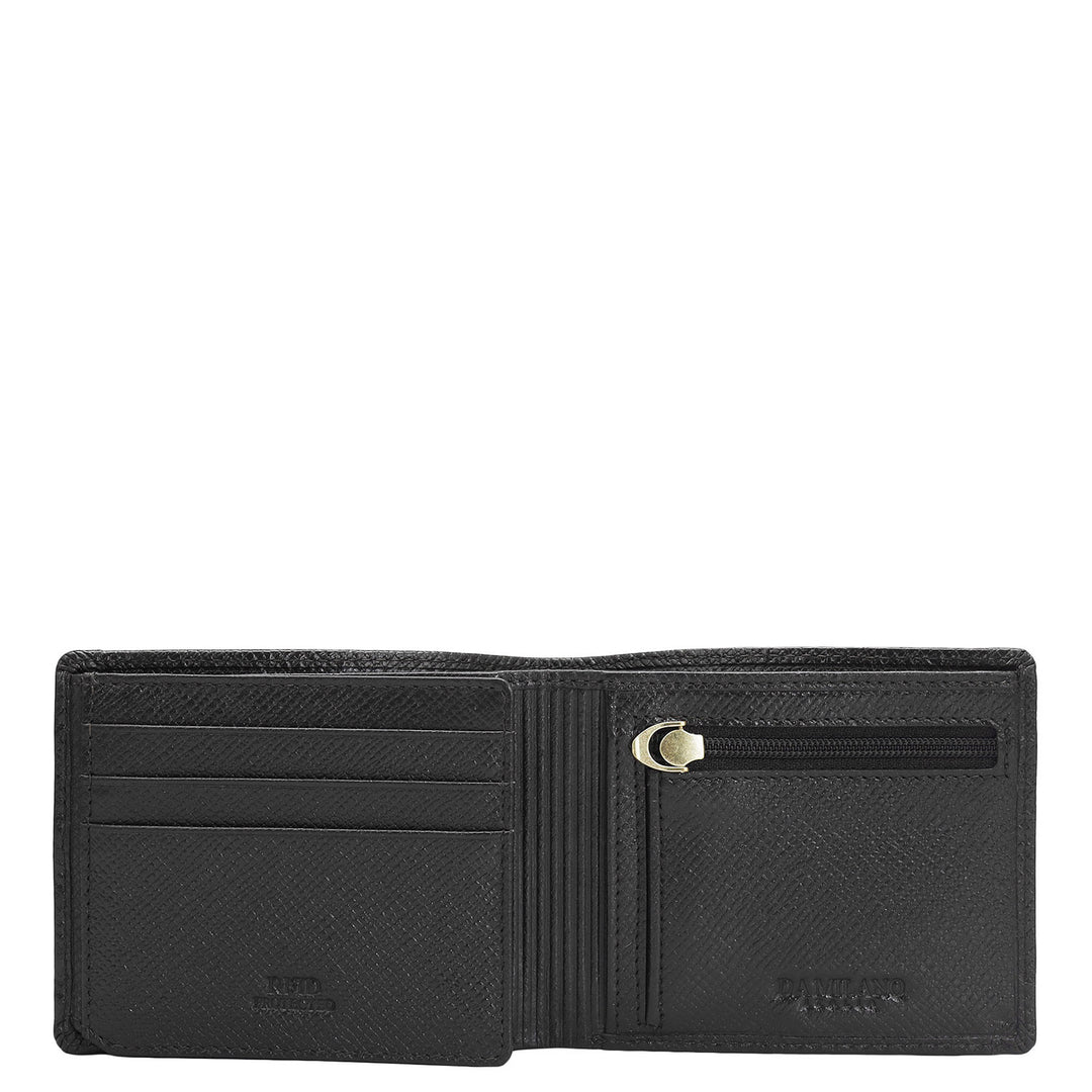 Franzy Croco Leather Mens Wallet - Black