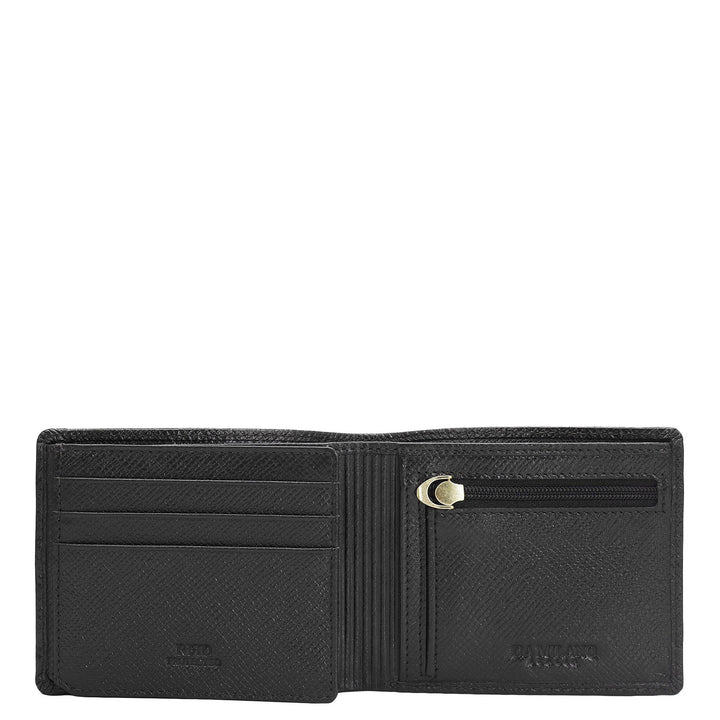 Franzy Croco Leather Mens Wallet - Black
