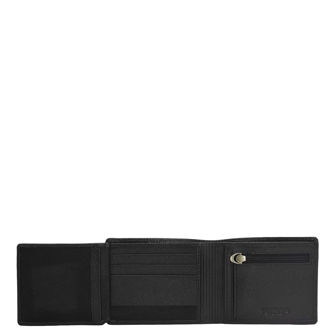 Franzy Croco Leather Mens Wallet - Black
