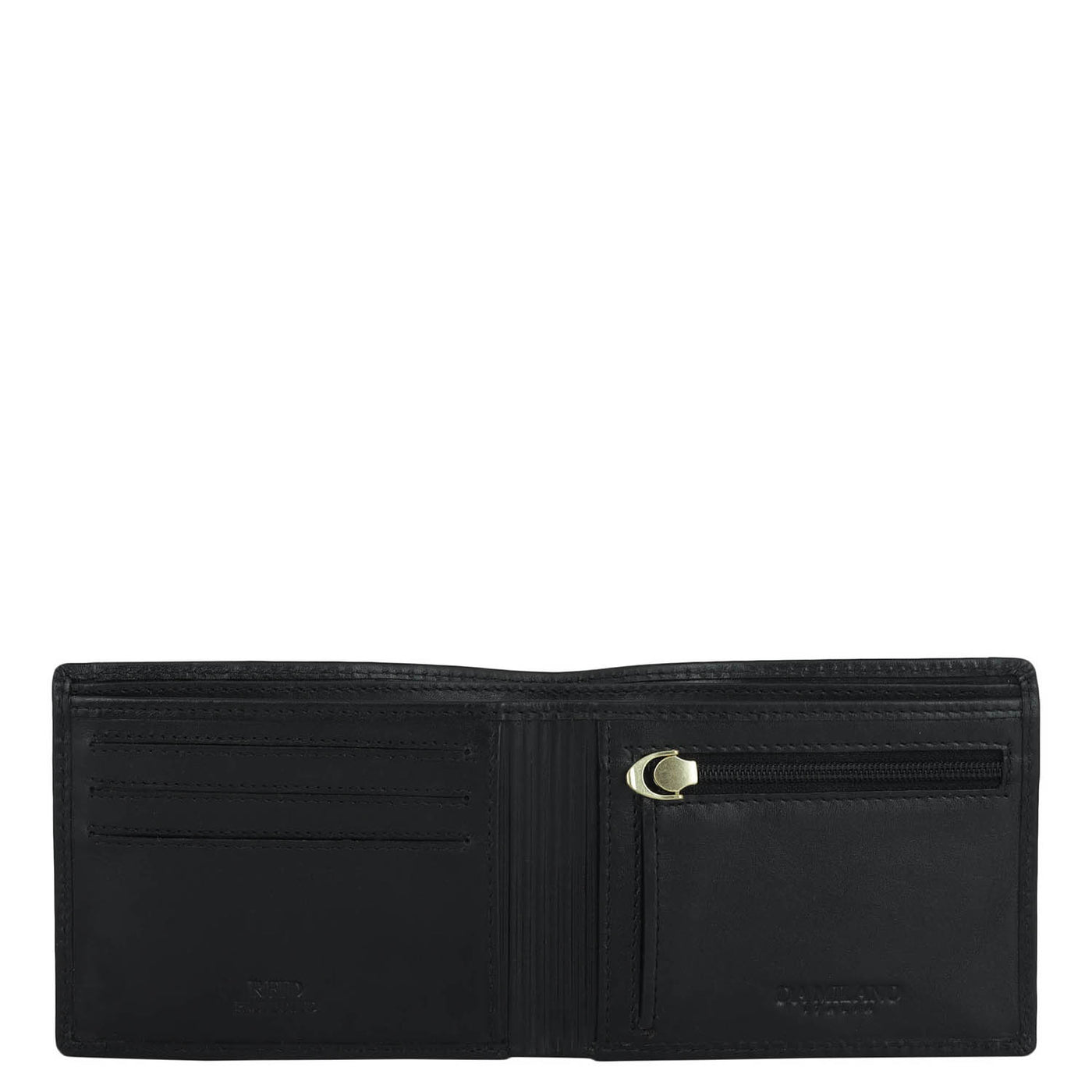 Black Bifold Leather Mens Wallet