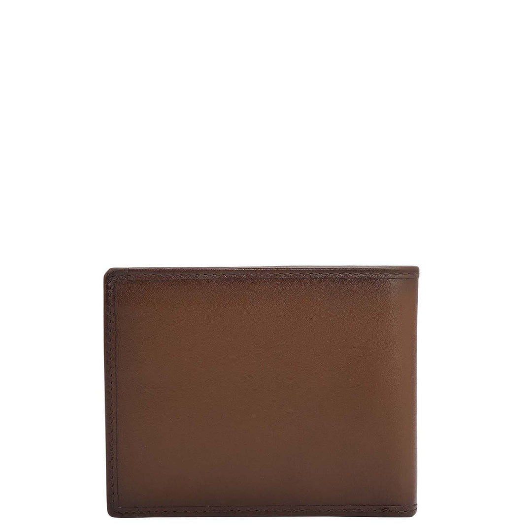 Cognac Bifold Leather Mens Wallet