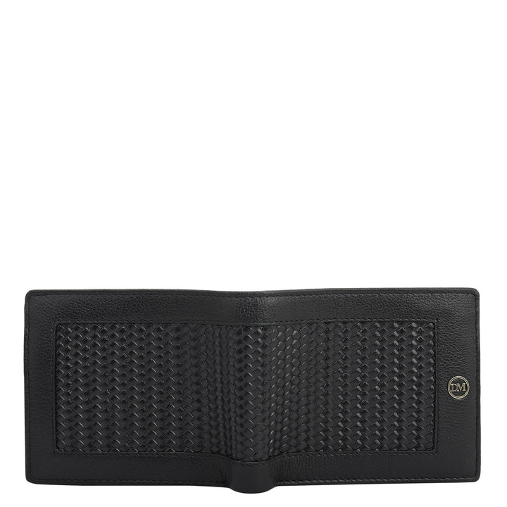 Black Bifold Leather Mens Wallet