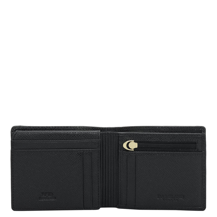 Black Bifold Leather Mens Wallet