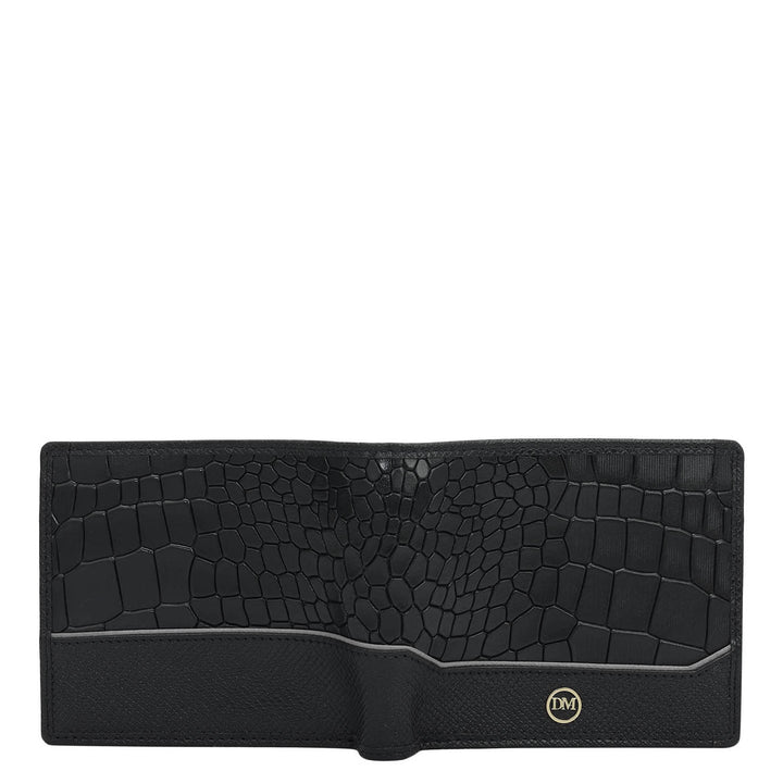 Black Bifold Leather Mens Wallet