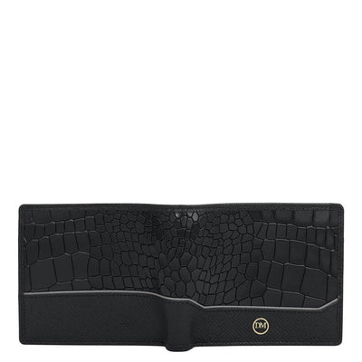 Black Bifold Leather Mens Wallet