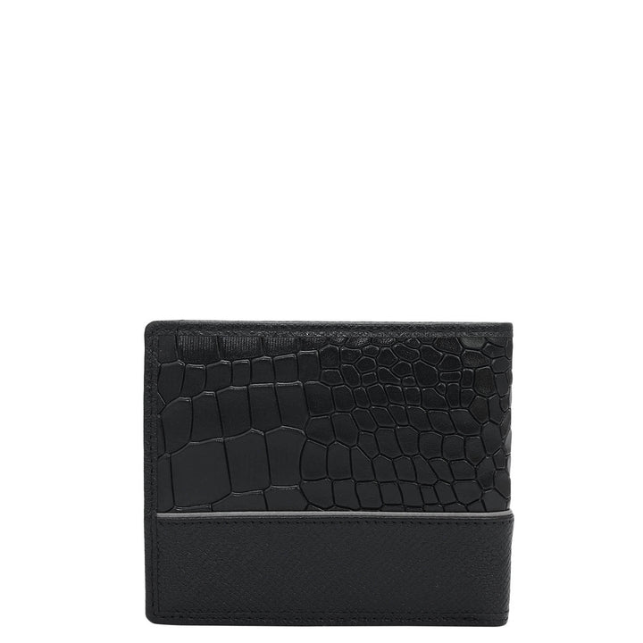 Black Bifold Leather Mens Wallet