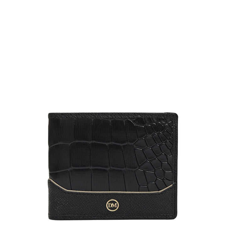 Black Bifold Leather Mens Wallet