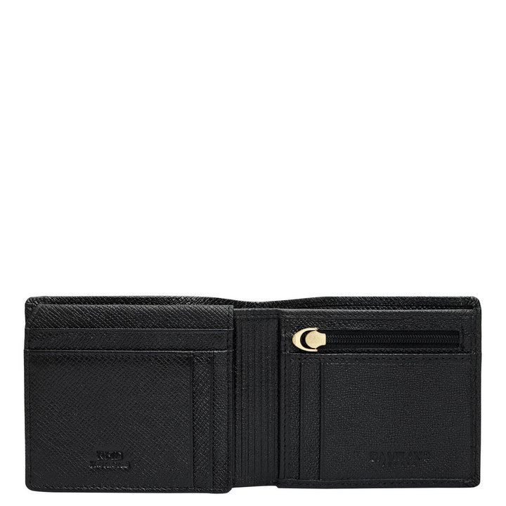 Black Bifold Leather Mens Wallet