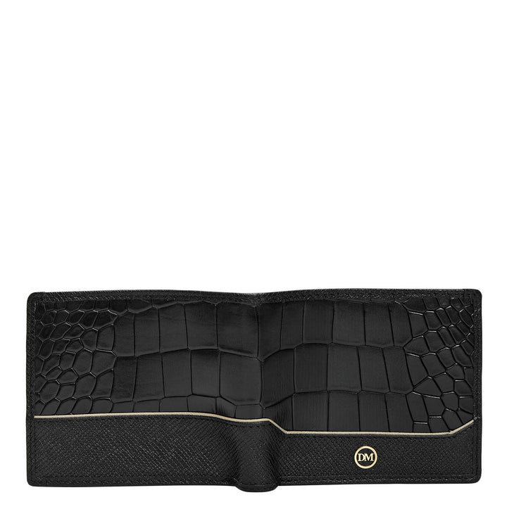 Black Bifold Leather Mens Wallet