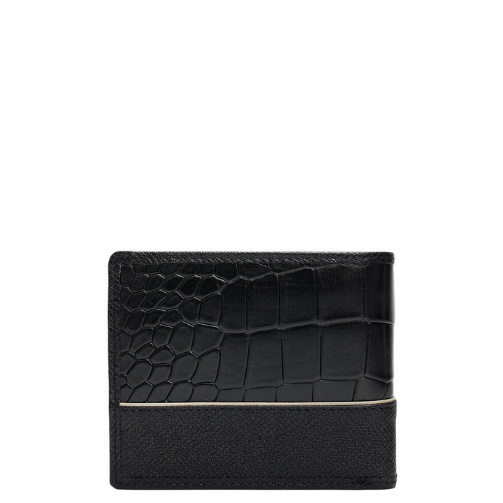 Black Bifold Leather Mens Wallet