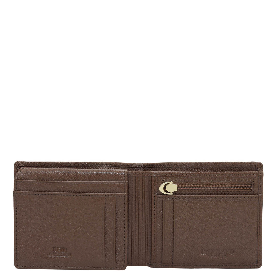 Date Bifold Leather Mens Wallet
