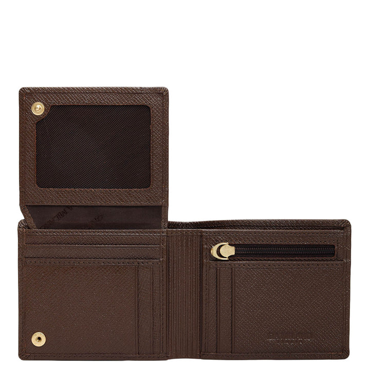 Walnut Bifold Leather Mens Wallet