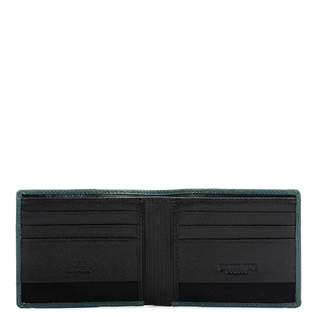 Black Bifold Leather Mens Wallet