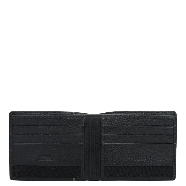 Black Bifold Leather Mens Wallet