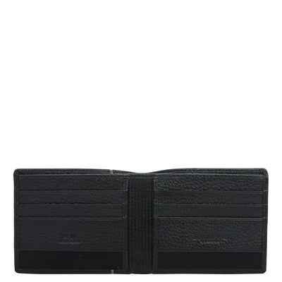 Black Bifold Leather Mens Wallet