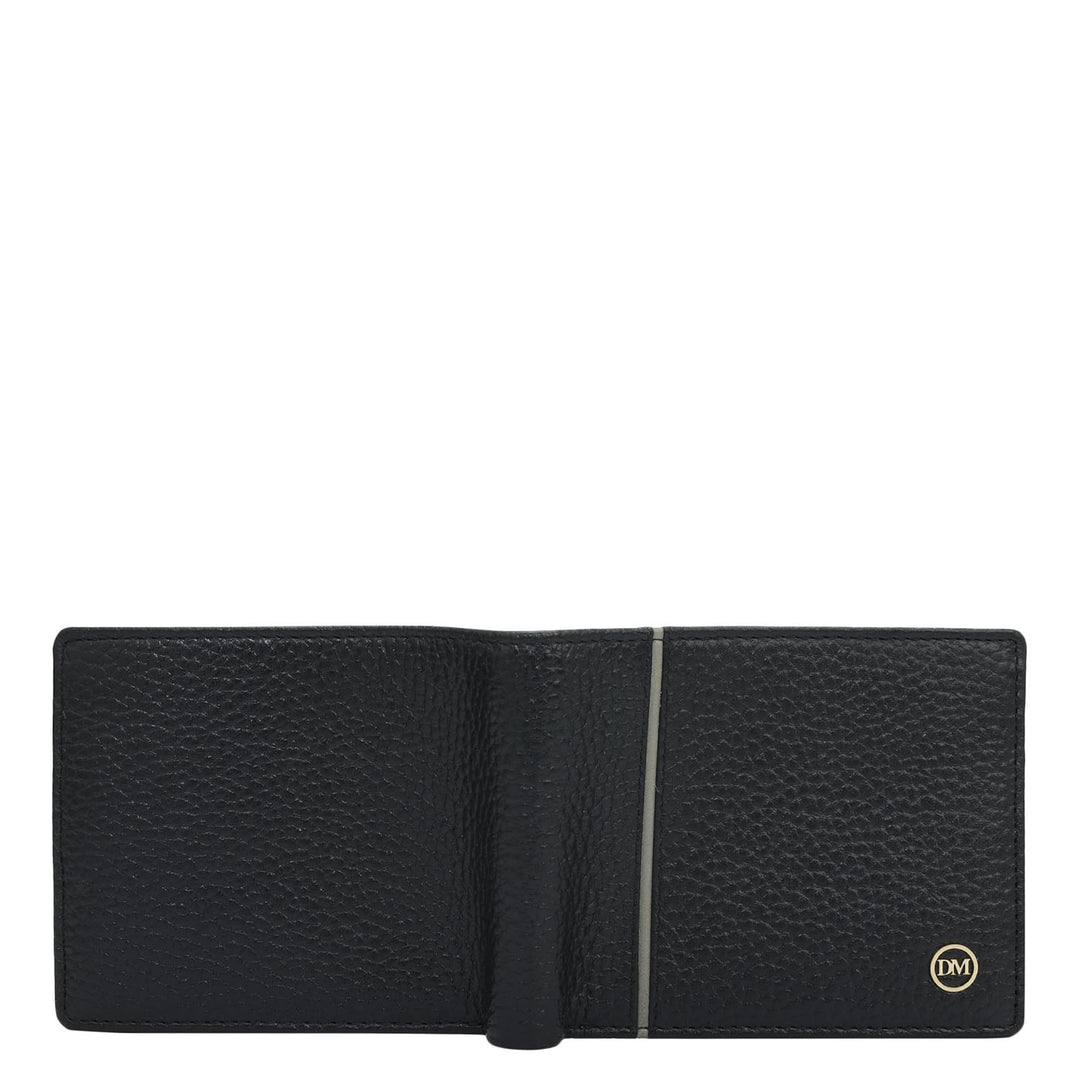 Black Bifold Leather Mens Wallet