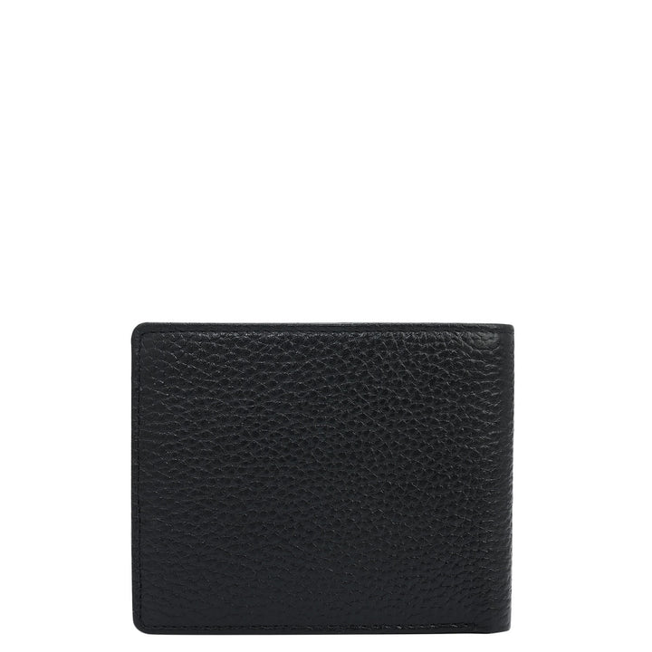 Black Bifold Leather Mens Wallet