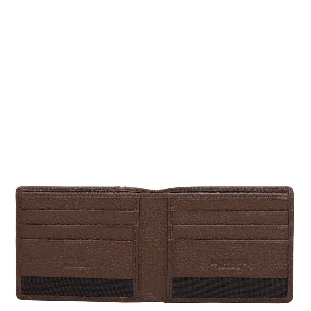 Espresso Bifold Leather Mens Wallet