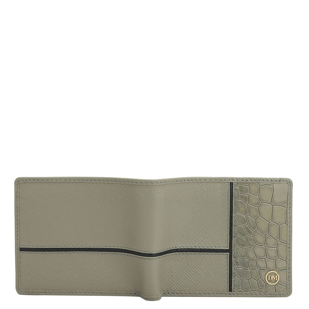 Stone Grey Bifold Leather Mens Wallet